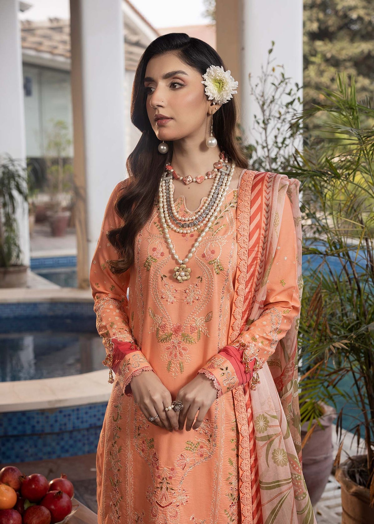 Shurooq | Luxury Lawn 25 | Zyra by Shurooq - Designer Dress - Type: Ladies Clothes - Available at Libayah - 100% Original