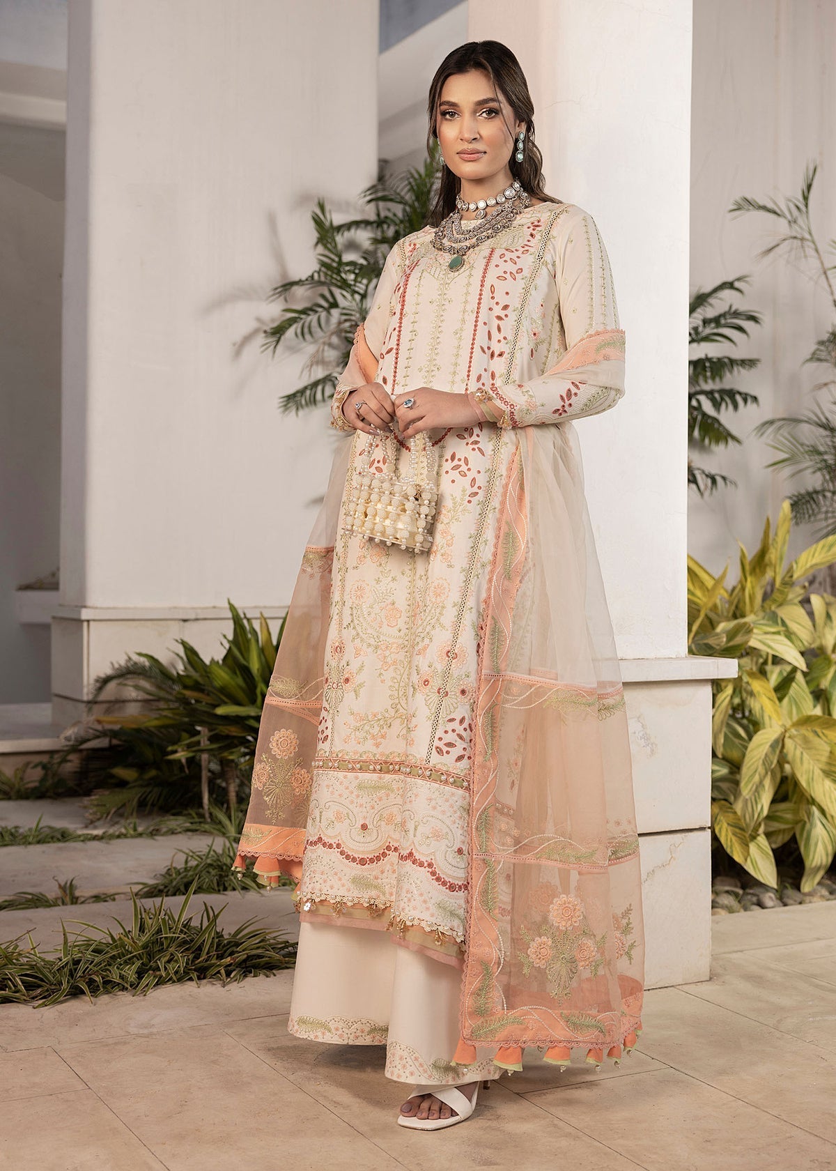 Shurooq | Luxury Lawn 25 | Nora by Shurooq - Designer Dress - Type: Ladies Clothes - Available at Libayah - 100% Original