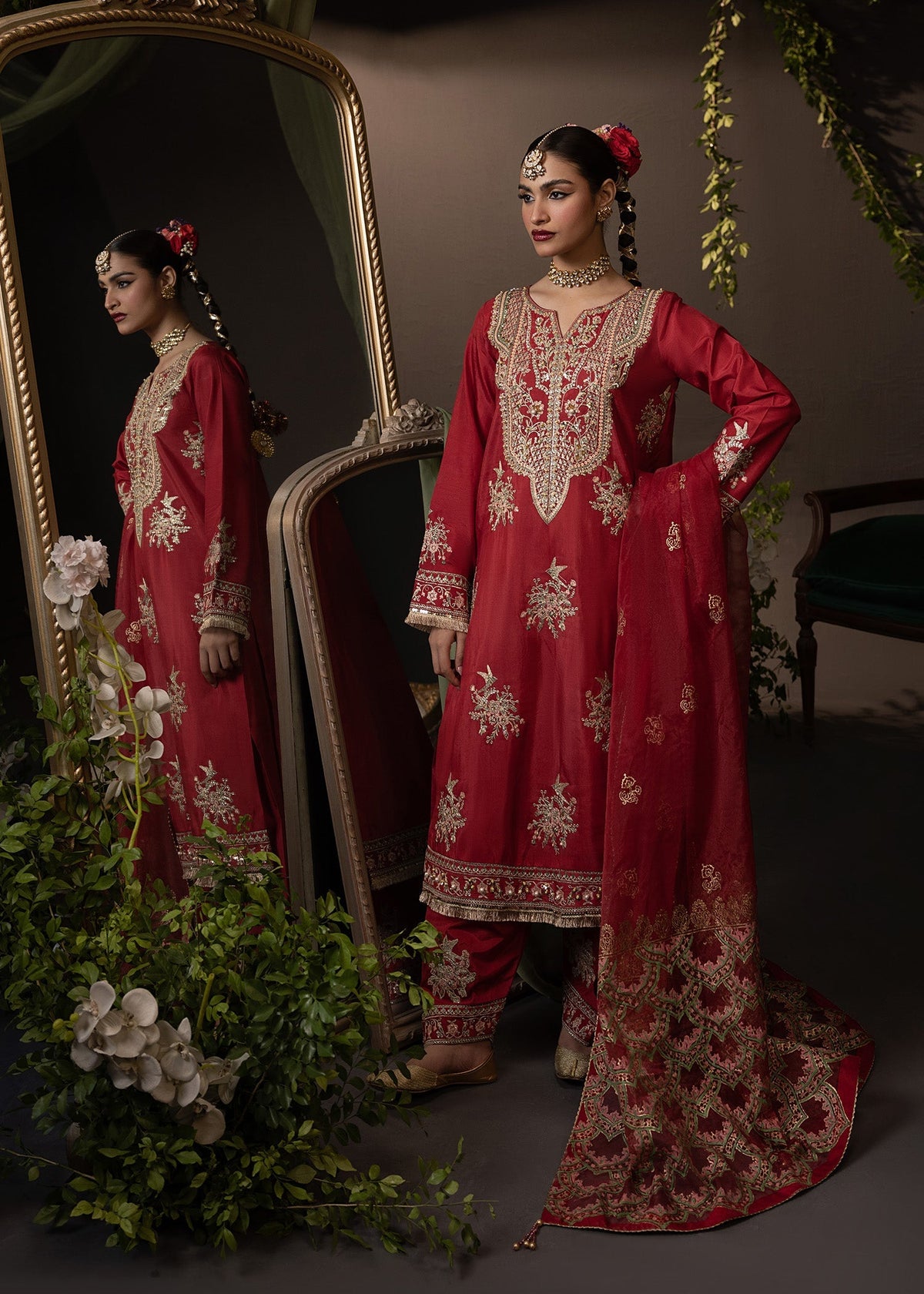 Shurooq | Garden of Dream | Crimson by Shurooq - Designer Dress - Type: Ladies Clothes - Available at Libayah - 100% Original