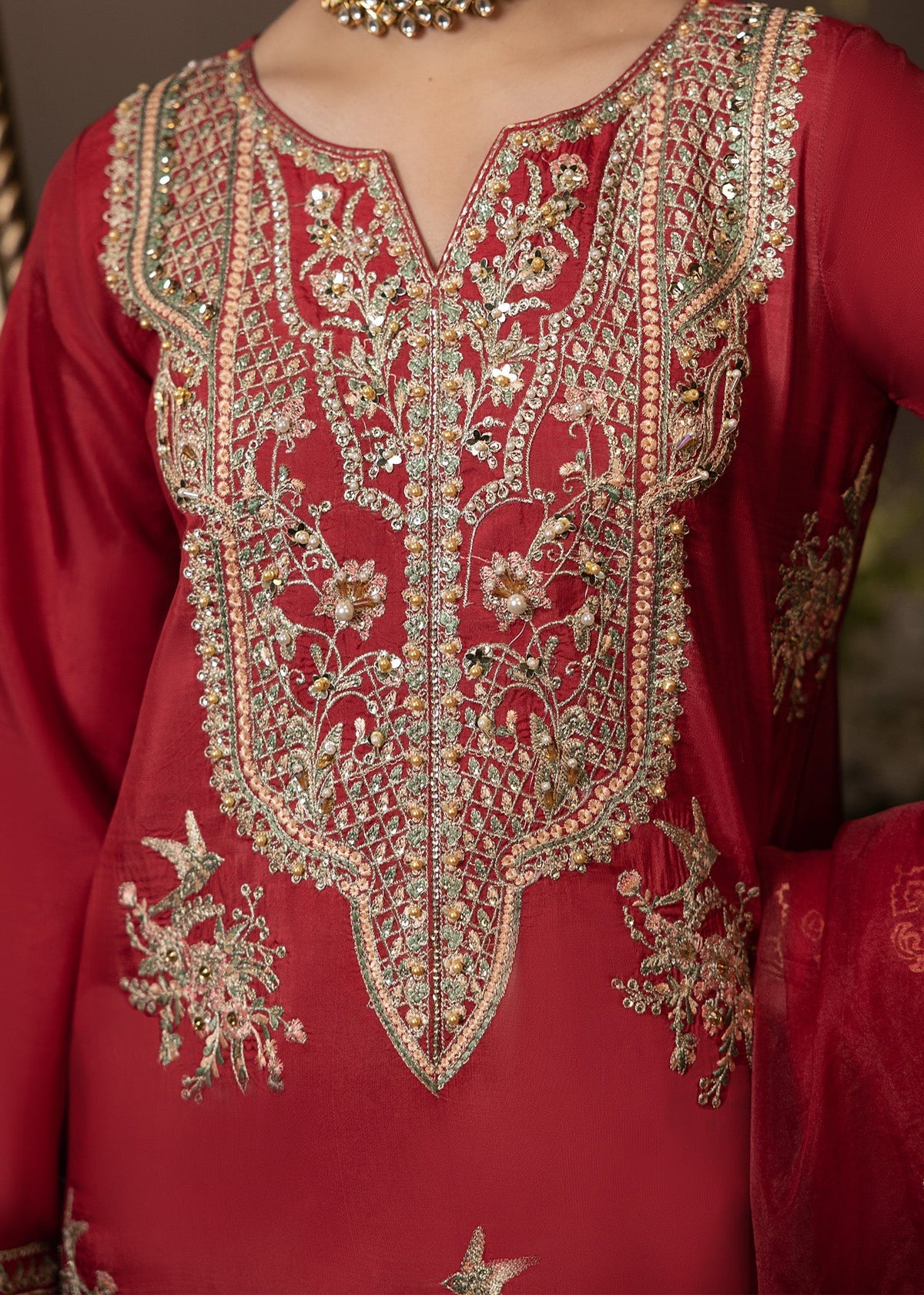 Shurooq | Garden of Dream | Crimson by Shurooq - Designer Dress - Type: Ladies Clothes - Available at Libayah - 100% Original