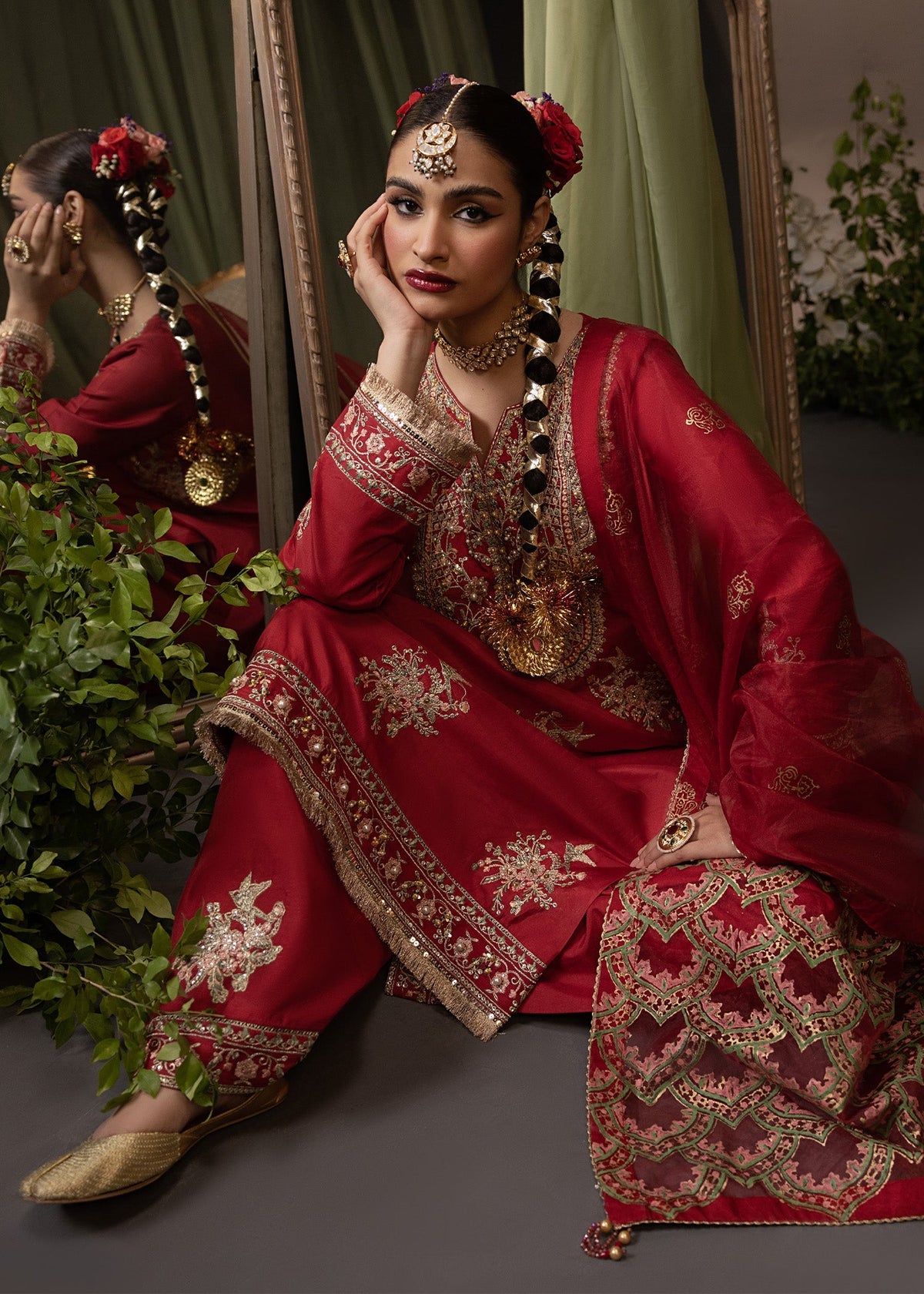 Shurooq | Garden of Dream | Crimson by Shurooq - Designer Dress - Type: Ladies Clothes - Available at Libayah - 100% Original