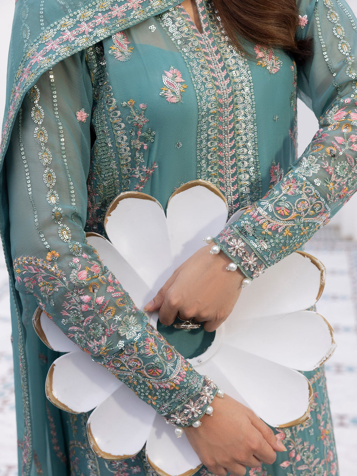 Afrozeh | Basic Pret 26 RTW | NACRE by Afrozeh - Designer Dress  - Type : Ladies Clothes - Available at Libayah - 100% Original 