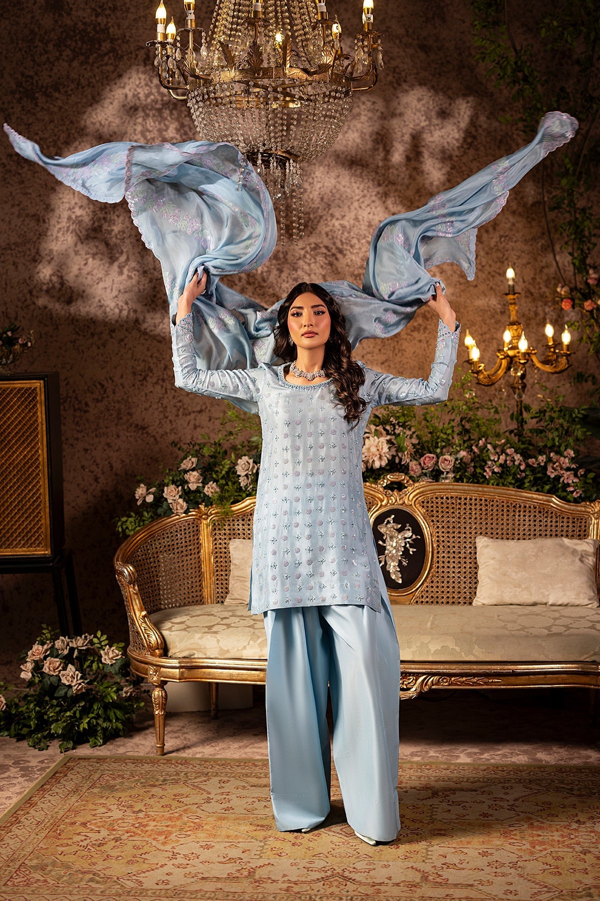 Mina Kashif | Loona Lawn 25 | Sapphire by Mina Kashif - Designer Dress - Type: Ladies Clothes - Available at Libayah - 100% Original