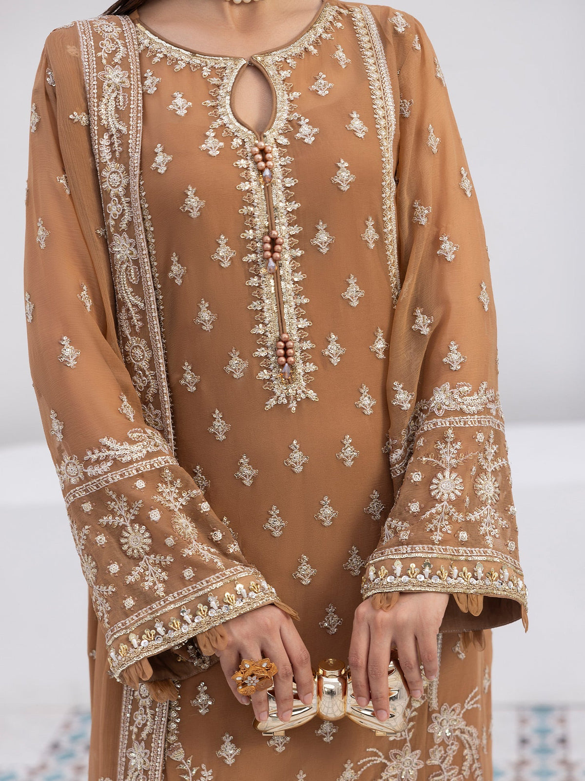 Afrozeh | Basic Pret 26 RTW | NACRE by Afrozeh - Designer Dress  - Type : Ladies Clothes - Available at Libayah - 100% Original 