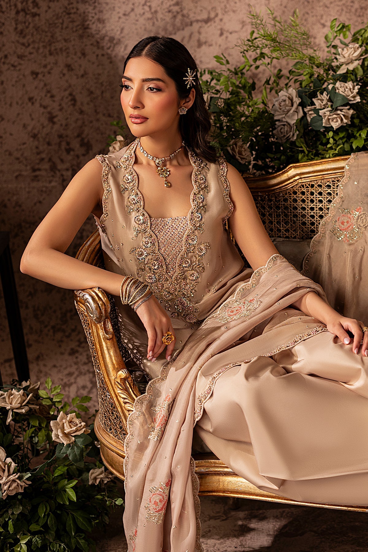 Mina Kashif | Loona Lawn 25 | Garnet by Mina Kashif - Designer Dress - Type: Ladies Clothes - Available at Libayah - 100% Original