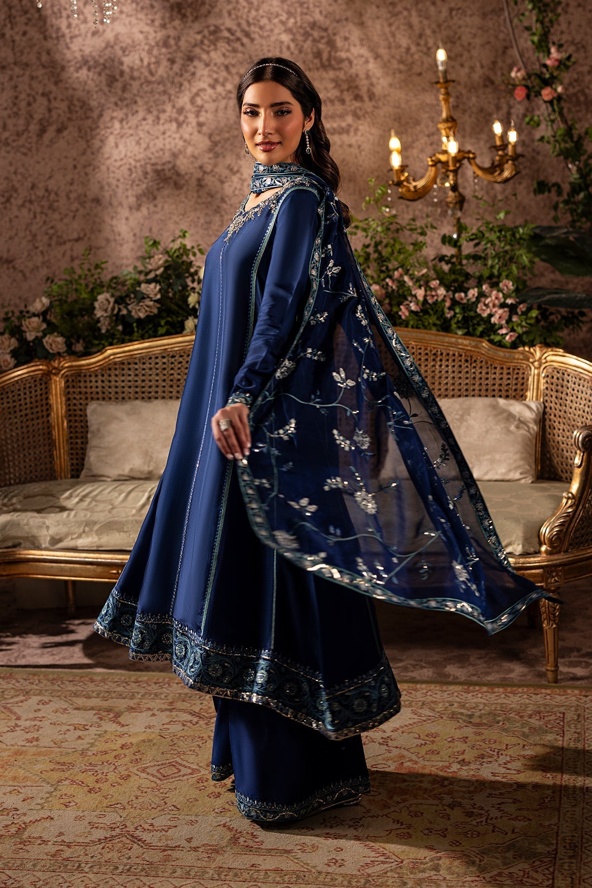 Mina Kashif | Loona Lawn 25 | Midnight by Mina Kashif - Designer Dress - Type: Ladies Clothes - Available at Libayah - 100% Original