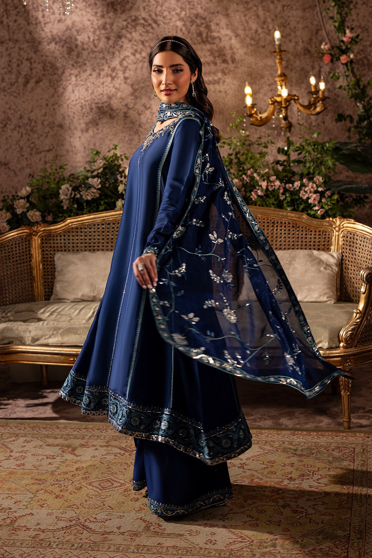 Mina Kashif | Loona Lawn 25 | Midnight by Mina Kashif - Designer Dress - Type: Ladies Clothes - Available at Libayah - 100% Original
