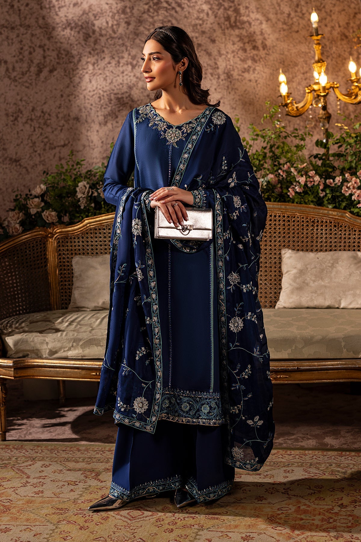 Mina Kashif | Loona Lawn 25 | Midnight by Mina Kashif - Designer Dress - Type: Ladies Clothes - Available at Libayah - 100% Original