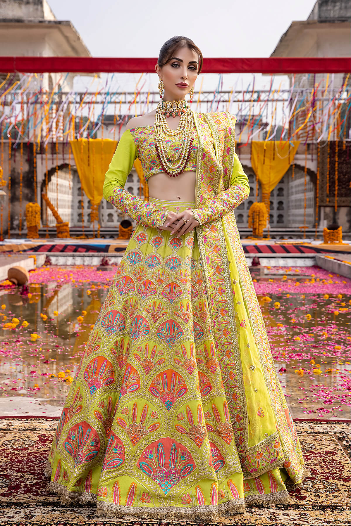 Mina Kashif | Wedding Formals | Rangoli by Mina Kashif - Designer Dress - Type: Bridal - Available at Libayah - 100% Original