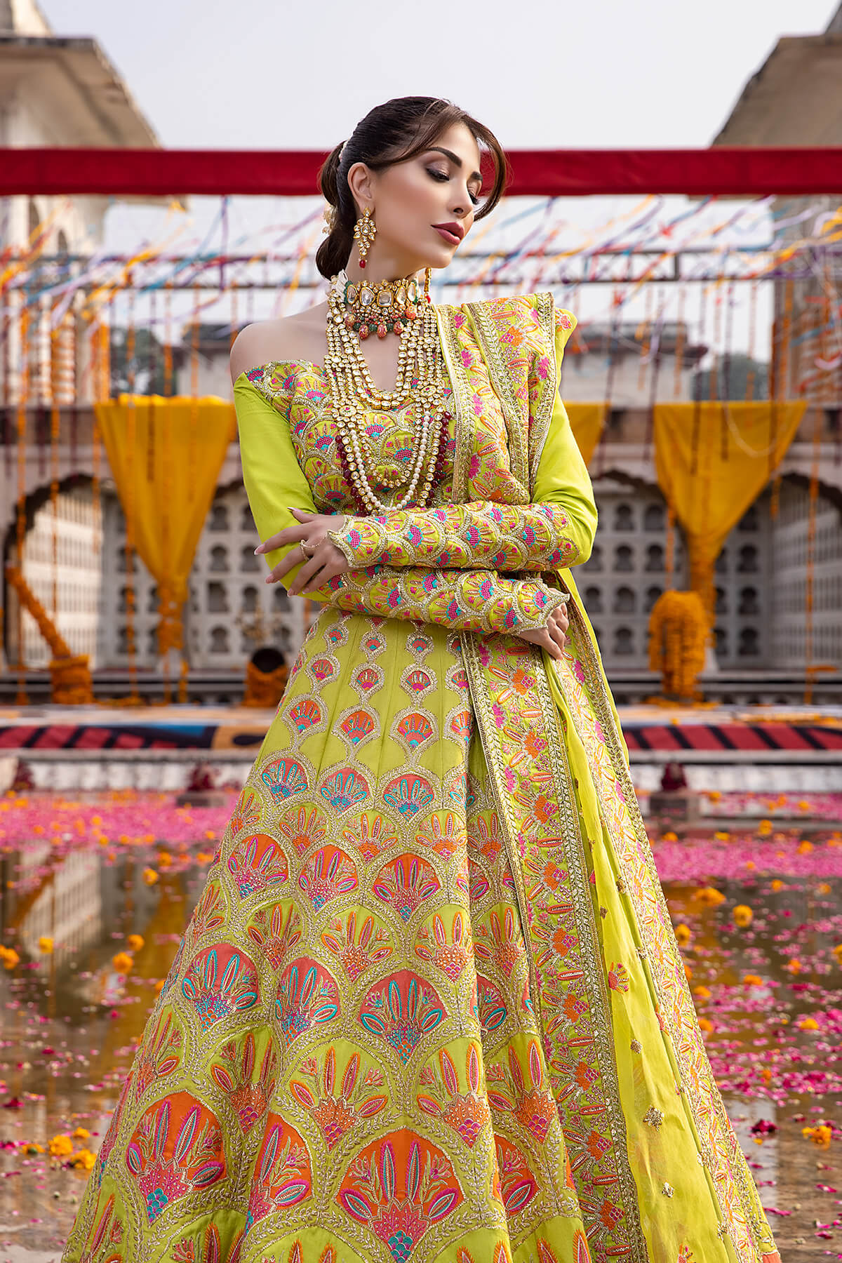 Mina Kashif | Wedding Formals | Rangoli by Mina Kashif - Designer Dress - Type: Bridal - Available at Libayah - 100% Original