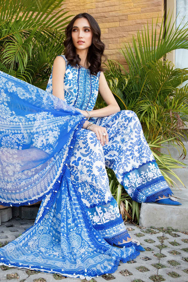 Maria B | M Prints | MPT-2504-B by Maria B - Designer Dress  - Type : Ladies Clothes - Available at Libayah - 100% Original 