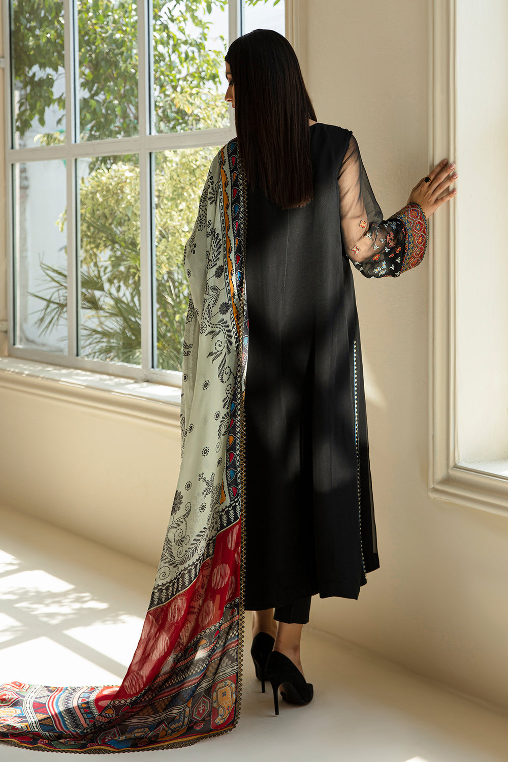 Baroque | Formals Collection | EMBROIDERED CHIFFON UF-388 by Baroque - Designer Dress  - Type : Ladies Clothes - Available at Libayah - 100% Original 