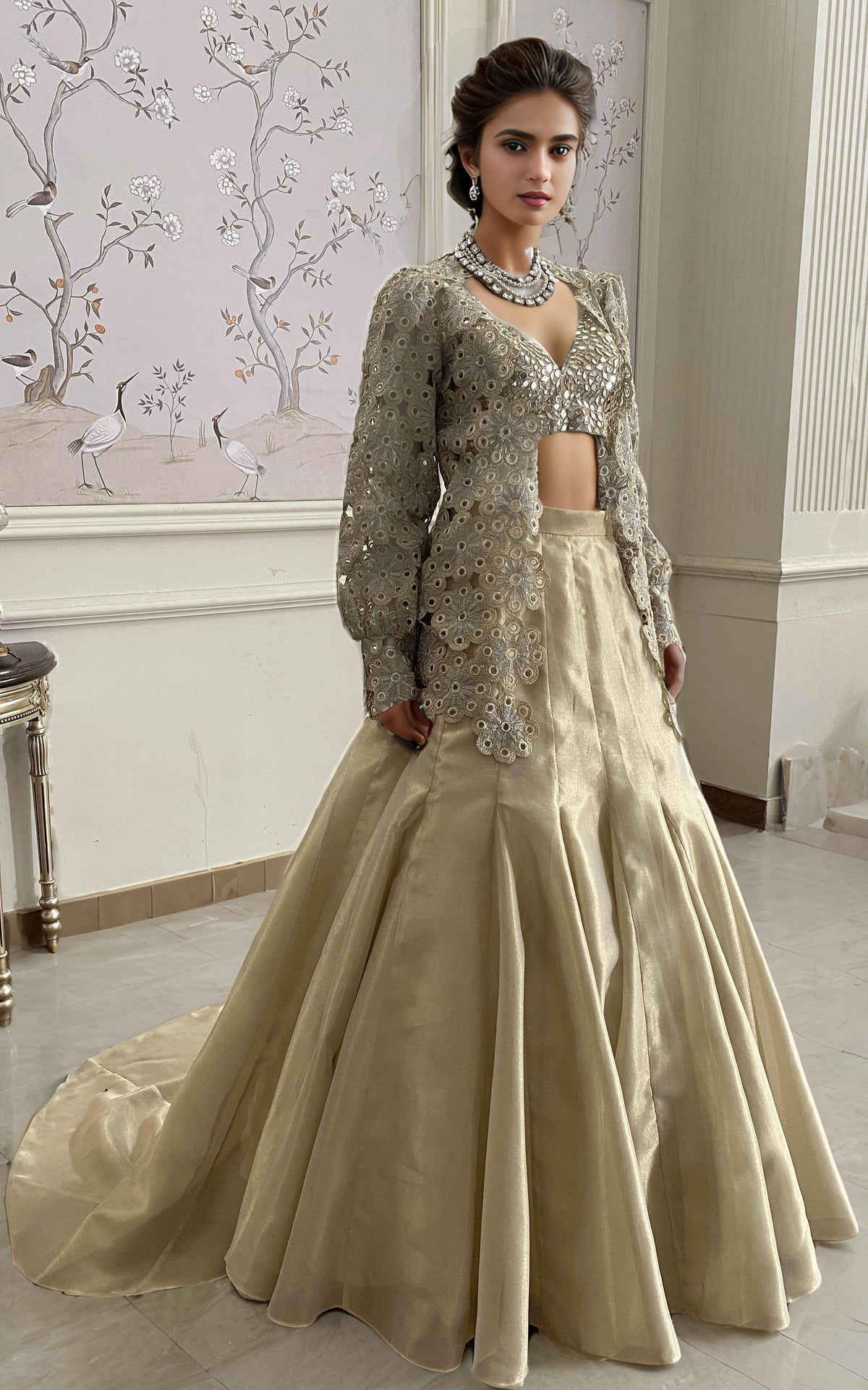 Threads and Motifs | Formal Dresses 25 | EMBRIODERED JACKET WITH BLOUSE AND SKIRT by Threads and Motifs - Designer Dress  - Type : Ladies Clothes - Available at Libayah - 100% Original 