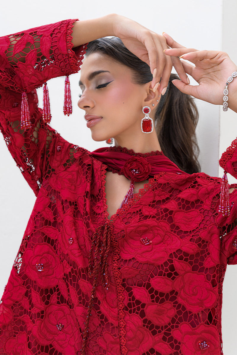 Chic Ophicial | Aarzu Luxe Pret | Red Radiance by Chic Ophicial - Designer Dress  - Type : Ladies Clothes - Available at Libayah - 100% Original 