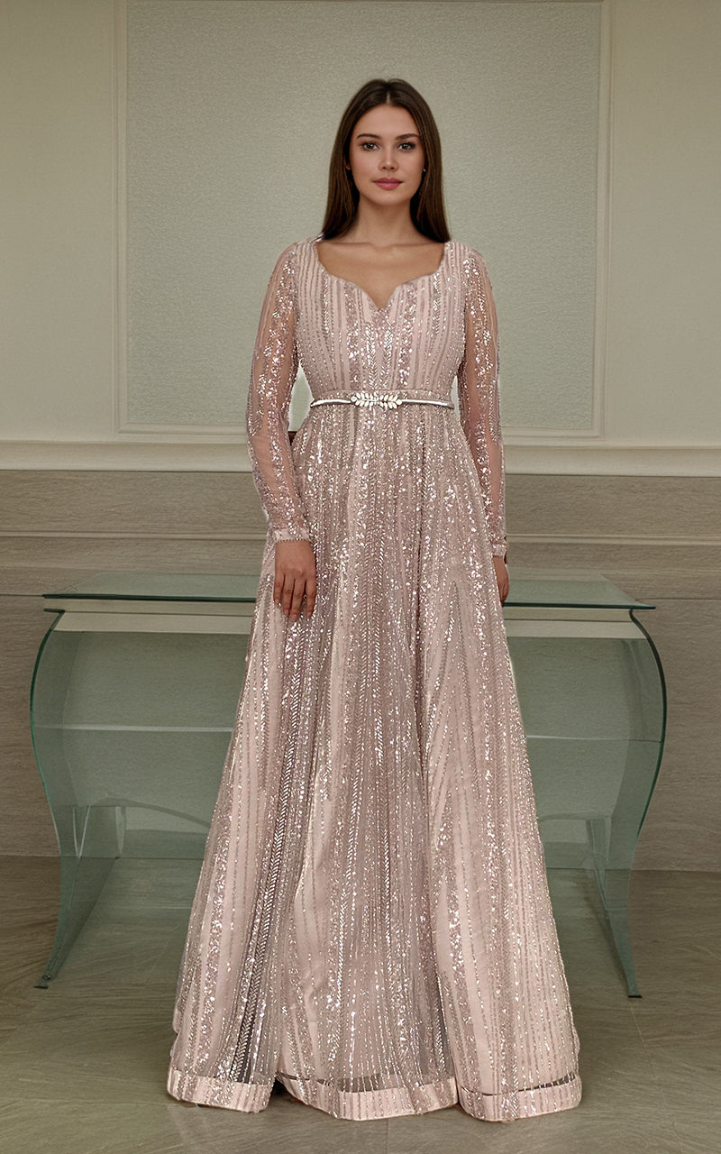 Threads and Motifs | Formal Dresses 25 | Net Embroidered Maxi by Threads and Motifs - Designer Dress  - Type : Ladies Clothes - Available at Libayah - 100% Original 
