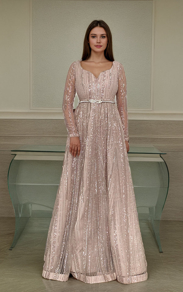 Threads and Motifs | Formal Dresses 25 | Net Embroidered Maxi by Threads and Motifs - Designer Dress  - Type : Ladies Clothes - Available at Libayah - 100% Original 