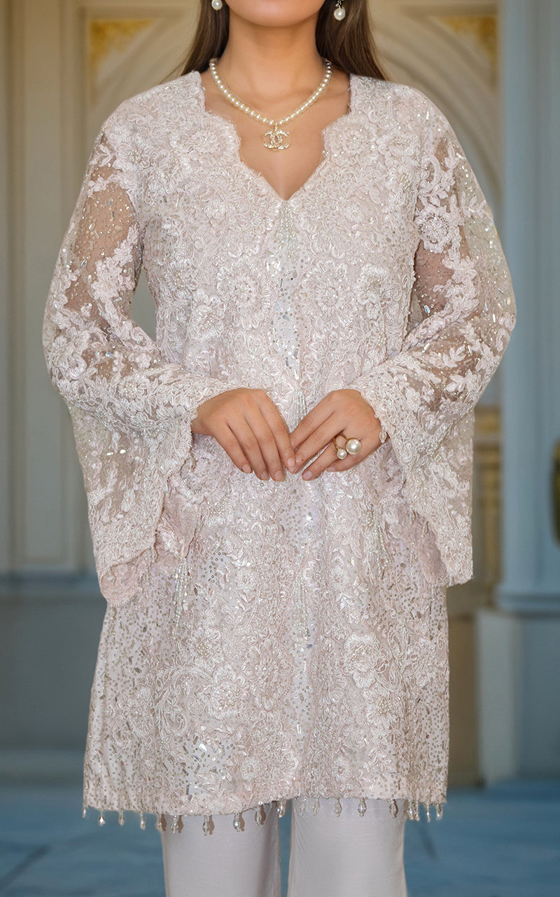 Threads and Motifs | Formal Dresses 25 | Net Cut Dana Shirt With Trouser by Threads and Motifs - Designer Dress  - Type : Ladies Clothes - Available at Libayah - 100% Original 