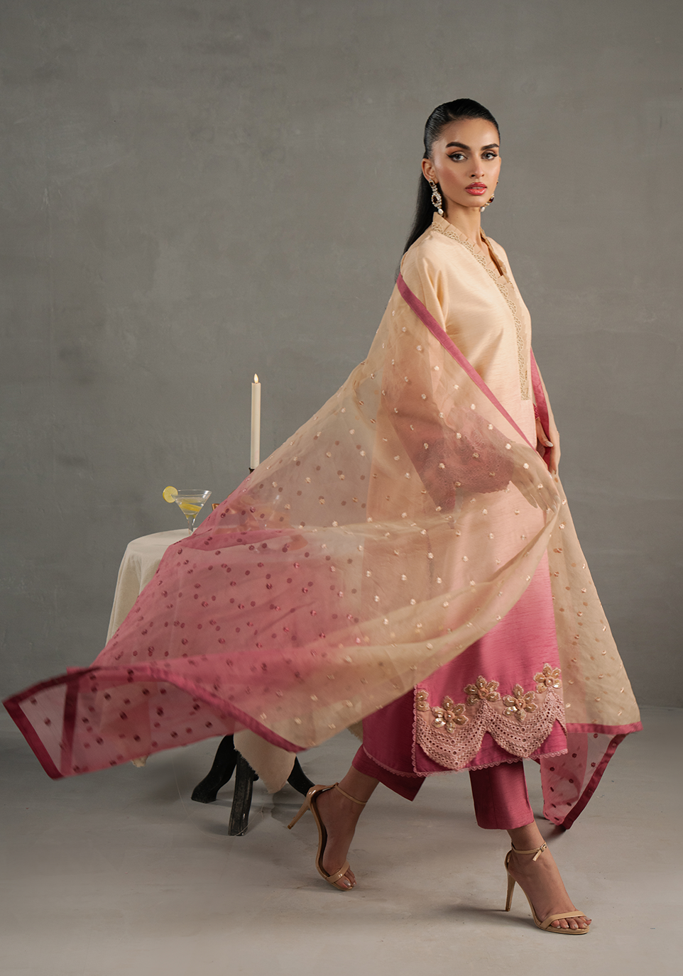 Zarqash | Silk Edit | ZQS 002 Rosèa by Zarqash - Designer Dress - Type: Ladies Clothes - Available at Libayah - 100% Original