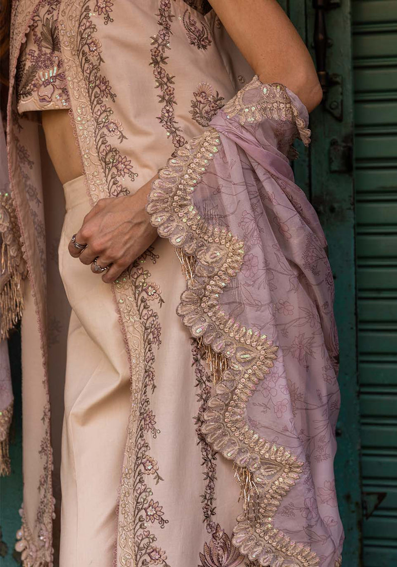 Zarqash | Luxury Lawn 25 | ZQLU 002 Ambrose by Zarqash - Designer Dress - Type: Ladies Clothes - Available at Libayah - 100% Original