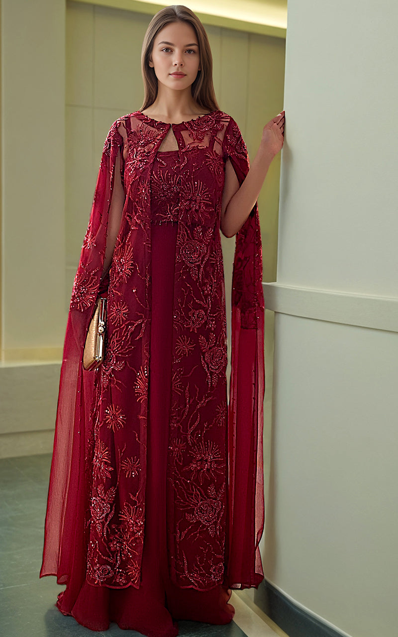 Threads and Motifs | Formal Dresses 25 | Embroidered Jacket With Tube And Skirt by Threads and Motifs - Designer Dress  - Type : Ladies Clothes - Available at Libayah - 100% Original 