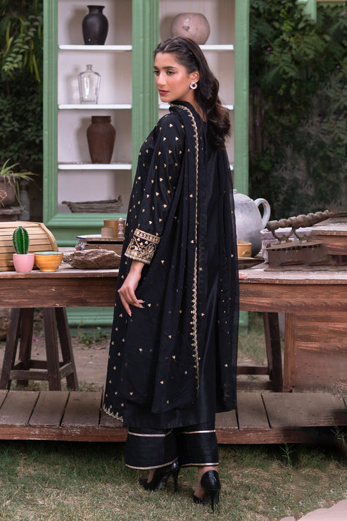 Kross Kulture | Luxury Baharaneh | Baharaneh (Black) KLX-00929 by Kross Kulture - Designer Dress - Type: Ladies Clothes - Available at Libayah - 100% Original