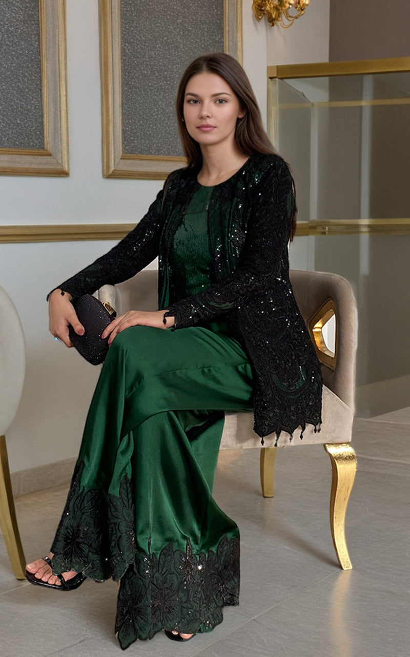 Threads and Motifs | Formal Dresses 25 | Embroidered Jacket by Threads and Motifs - Designer Dress  - Type : Ladies Clothes - Available at Libayah - 100% Original 