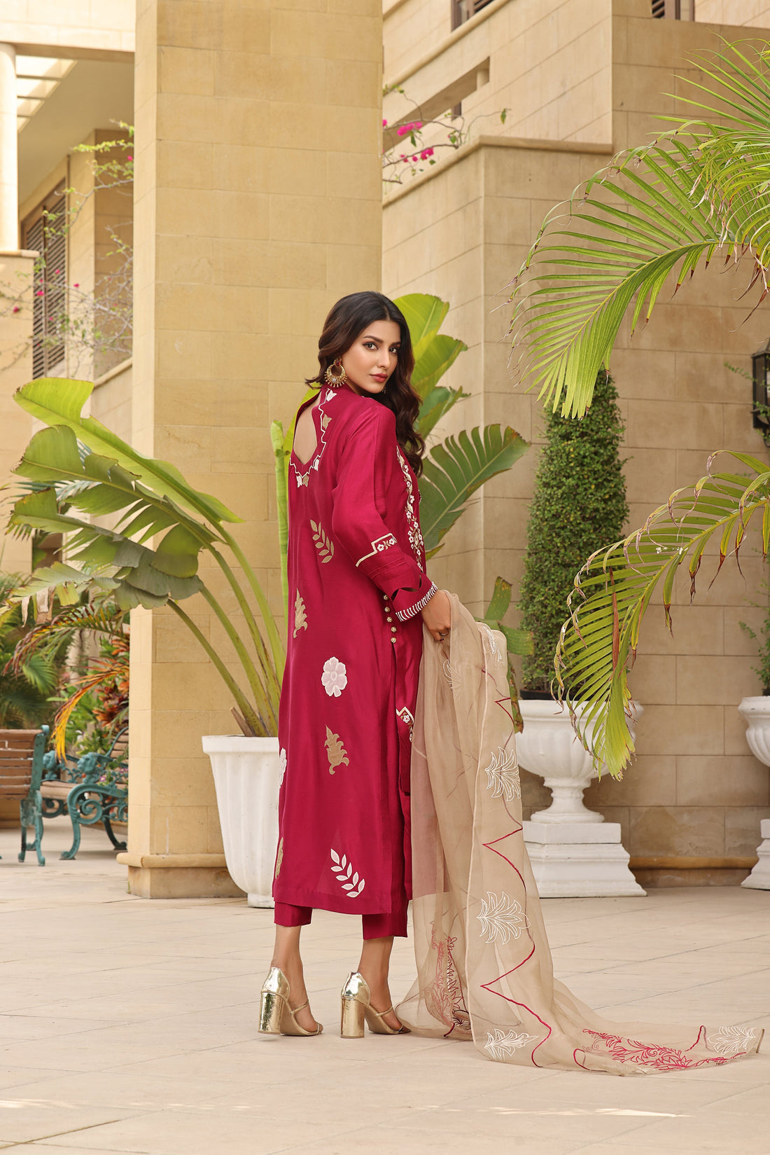 Mona Imran | Hot Sellers Formals | CRIMSON by Mona Imran - Designer Dress - Type: Ladies Clothes - Available at Libayah - 100% Original