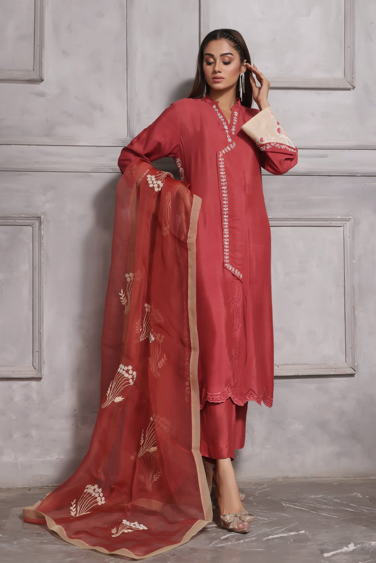 Mona Imran | Melange Formals | ESMEE-00E by Mona Imran - Designer Dress - Type: Ladies Clothes - Available at Libayah - 100% Original