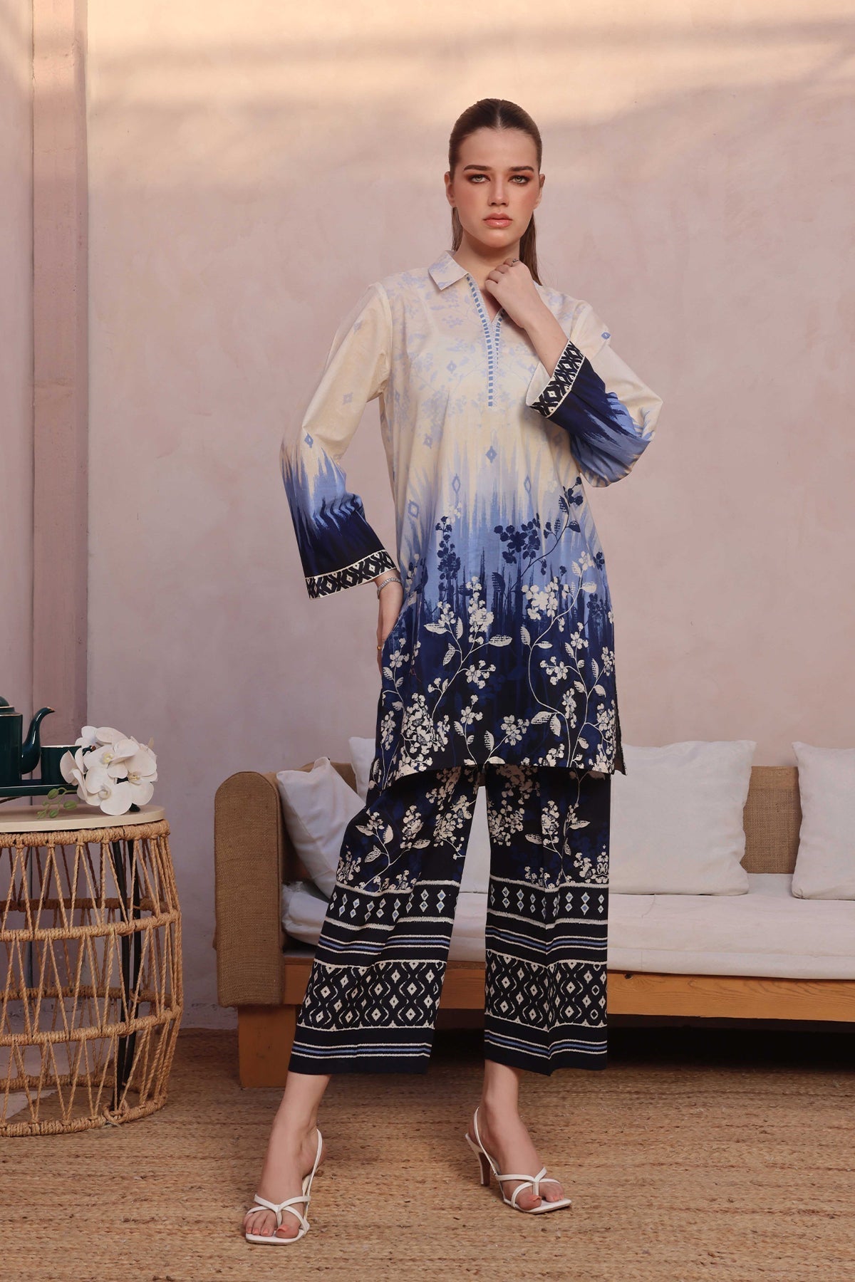 Sahar | Selene 25 | Blue Moon Garden by Sahar - Designer Dress - Type: Ladies Clothes - Available at Libayah - 100% Original
