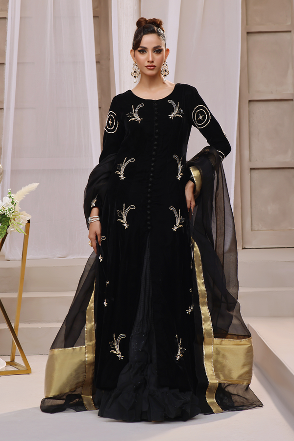 Mona Imran | Riona Velvet Affair | Fayra by Mona Imran - Designer Dress - Type: Ladies Clothes - Available at Libayah - 100% Original