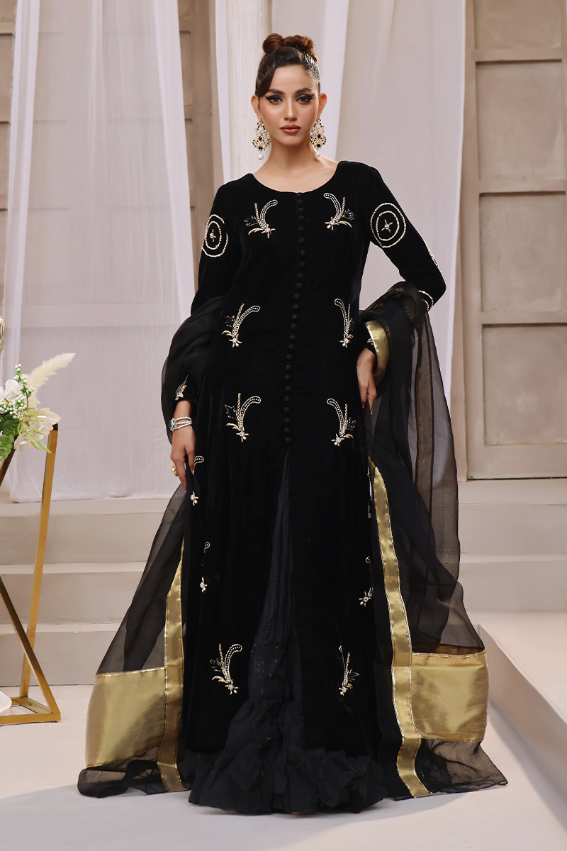 Mona Imran | Riona Velvet Affair | Fayra by Mona Imran - Designer Dress - Type: Ladies Clothes - Available at Libayah - 100% Original