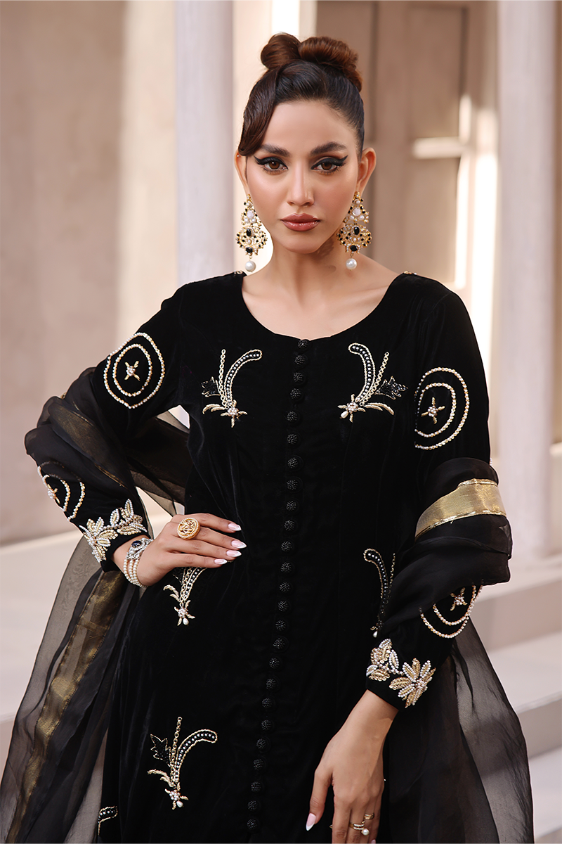 Mona Imran | Riona Velvet Affair | Fayra by Mona Imran - Designer Dress - Type: Ladies Clothes - Available at Libayah - 100% Original