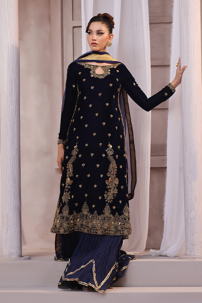 Mona Imran | Riona Velvet Affair | Nilan by Mona Imran - Designer Dress - Type: Ladies Clothes - Available at Libayah - 100% Original