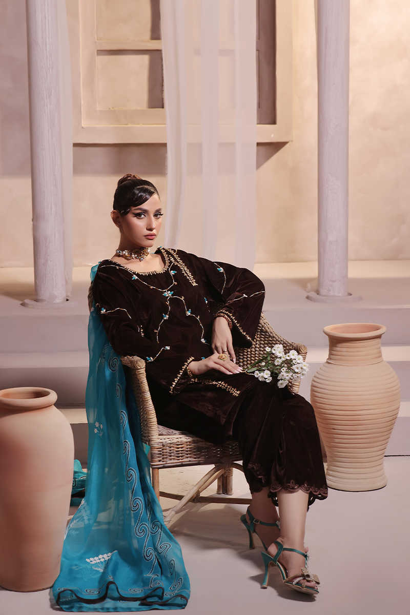 Mona Imran | Riona Velvet Affair | Samanya by Mona Imran - Designer Dress - Type: Ladies Clothes - Available at Libayah - 100% Original