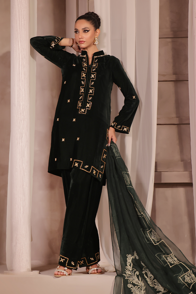 Mona Imran | Riona Velvet Affair | Hiraya by Mona Imran - Designer Dress - Type: Ladies Clothes - Available at Libayah - 100% Original