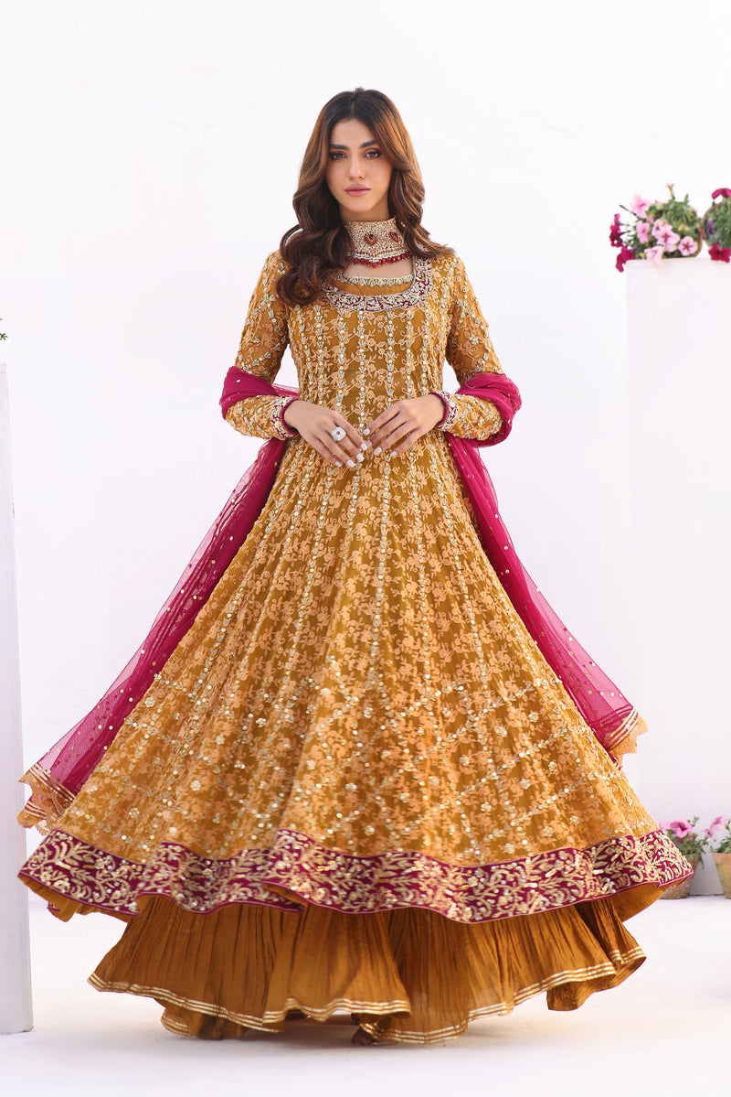 Mona Imran | Inara Wedding Formals | SUNEHRI by Mona Imran - Designer Dress - Type: Ladies Clothes - Available at Libayah - 100% Original