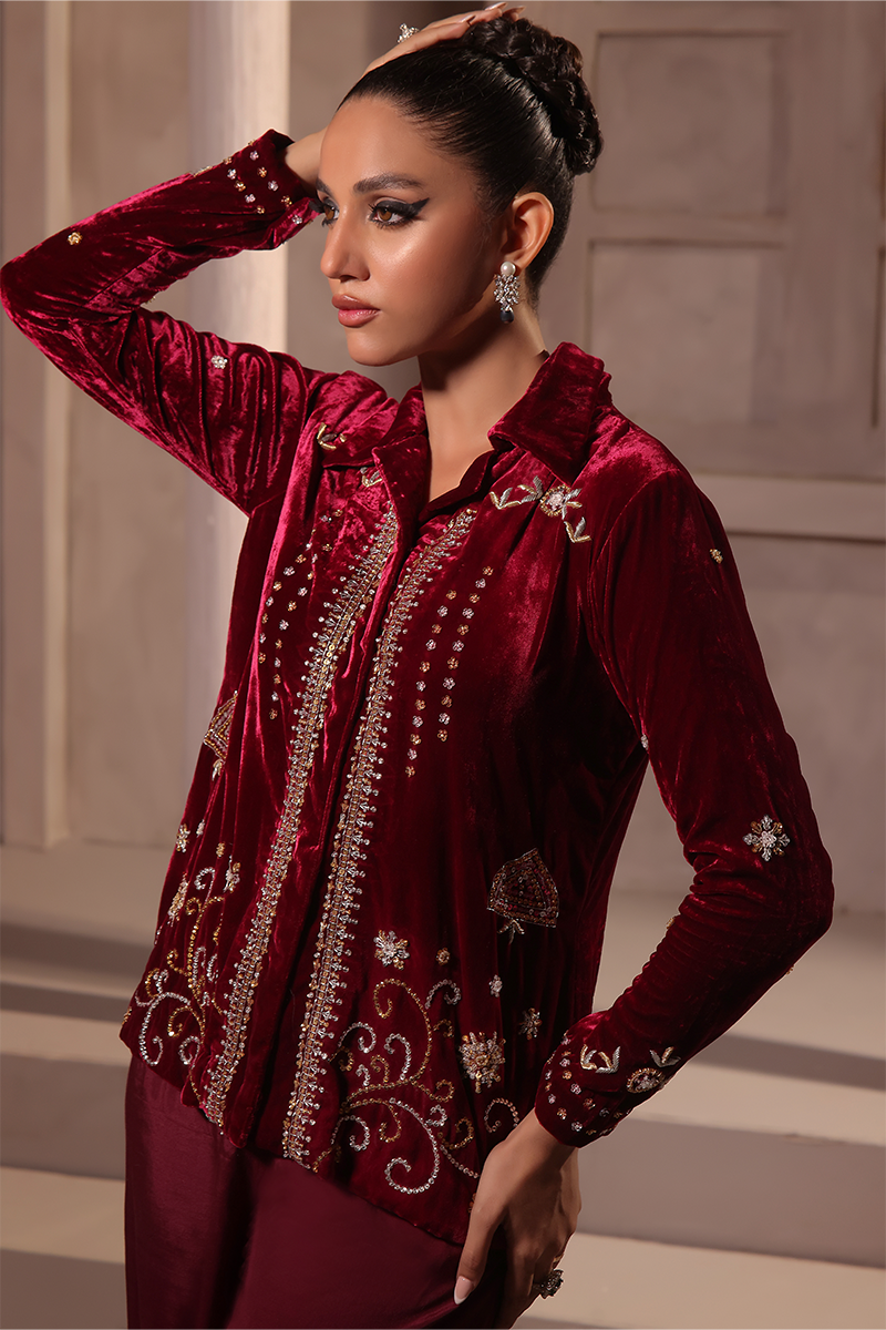 Mona Imran | Riona Velvet Affair | Rinsha by Mona Imran - Designer Dress - Type: Ladies Clothes - Available at Libayah - 100% Original