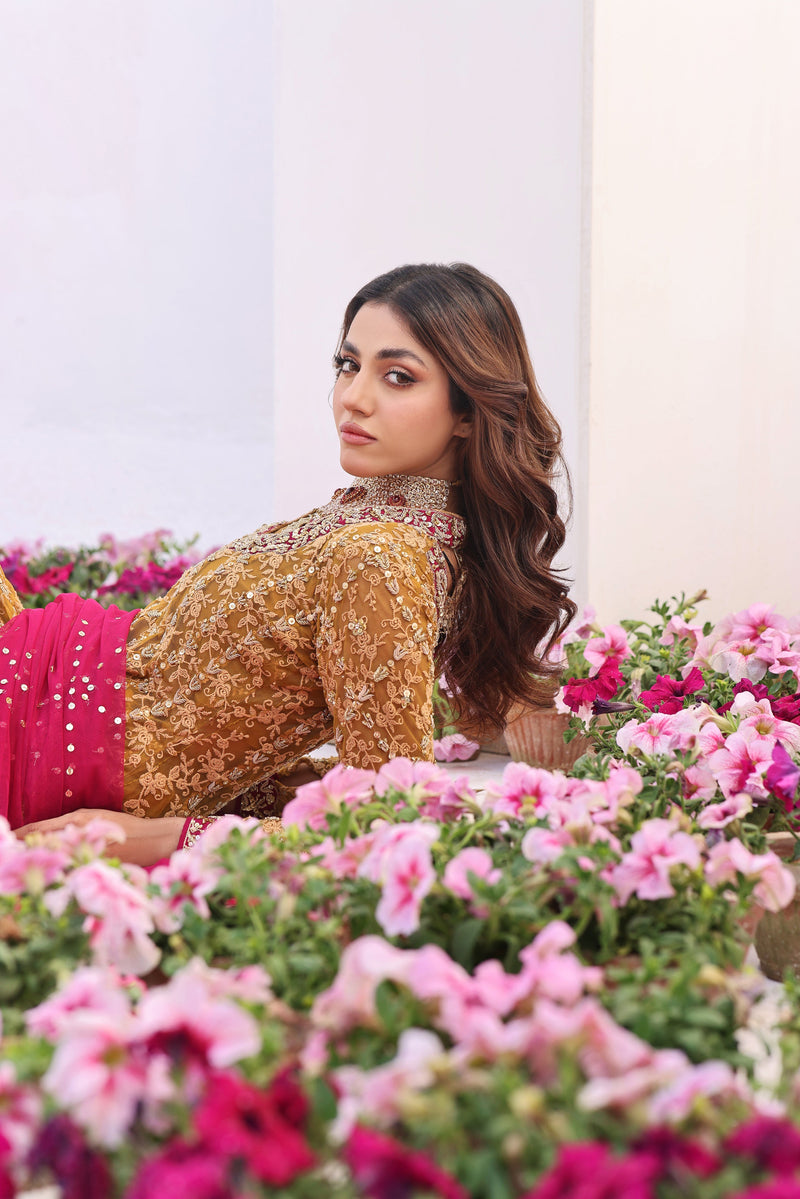 Mona Imran | Inara Wedding Formals | SUNEHRI by Mona Imran - Designer Dress - Type: Ladies Clothes - Available at Libayah - 100% Original
