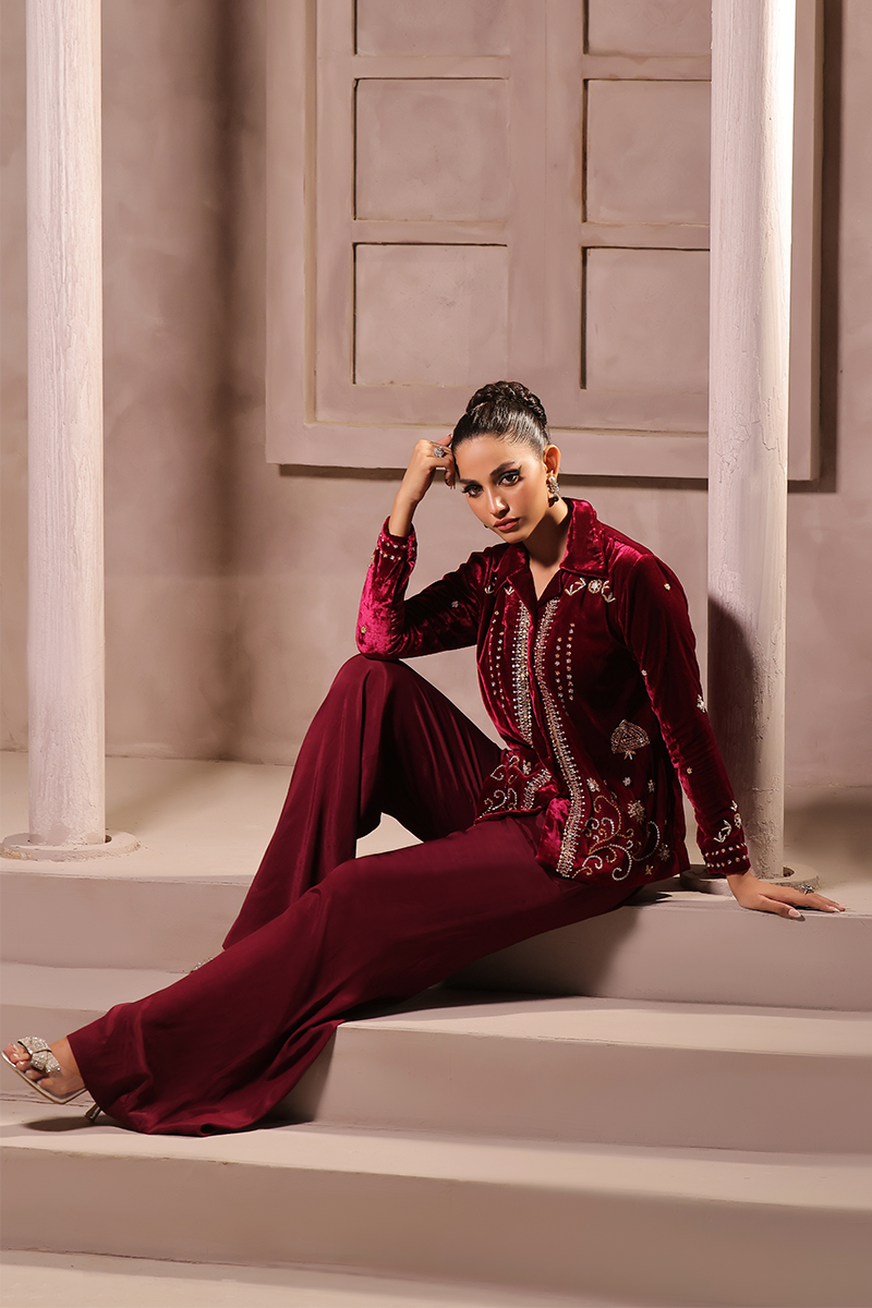 Mona Imran | Riona Velvet Affair | Rinsha by Mona Imran - Designer Dress - Type: Ladies Clothes - Available at Libayah - 100% Original