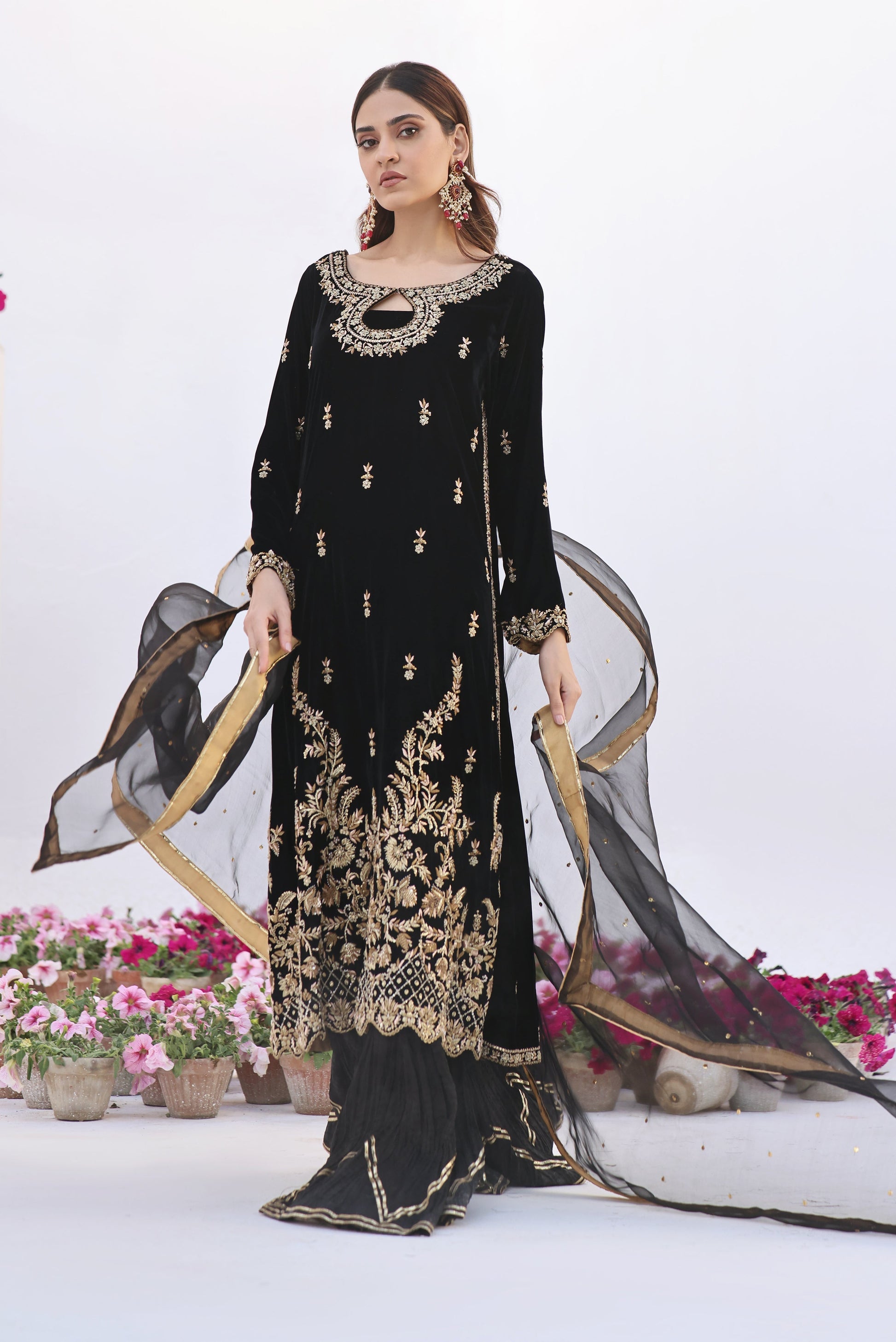 Mona Imran | Riona Velvet Affair | KOH-E-KALAAN by Mona Imran - Designer Dress - Type: Ladies Clothes - Available at Libayah - 100% Original