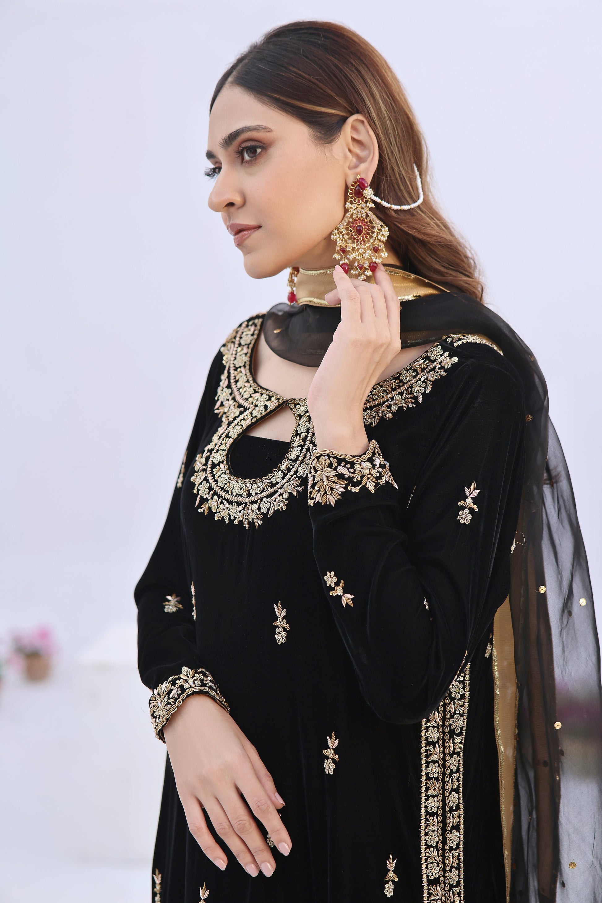Mona Imran | Riona Velvet Affair | KOH-E-KALAAN by Mona Imran - Designer Dress - Type: Ladies Clothes - Available at Libayah - 100% Original