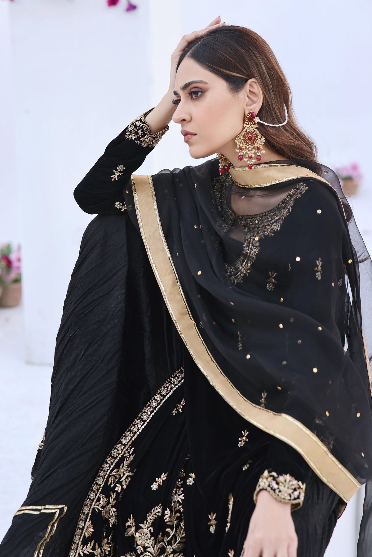Mona Imran | Riona Velvet Affair | KOH-E-KALAAN by Mona Imran - Designer Dress - Type: Ladies Clothes - Available at Libayah - 100% Original