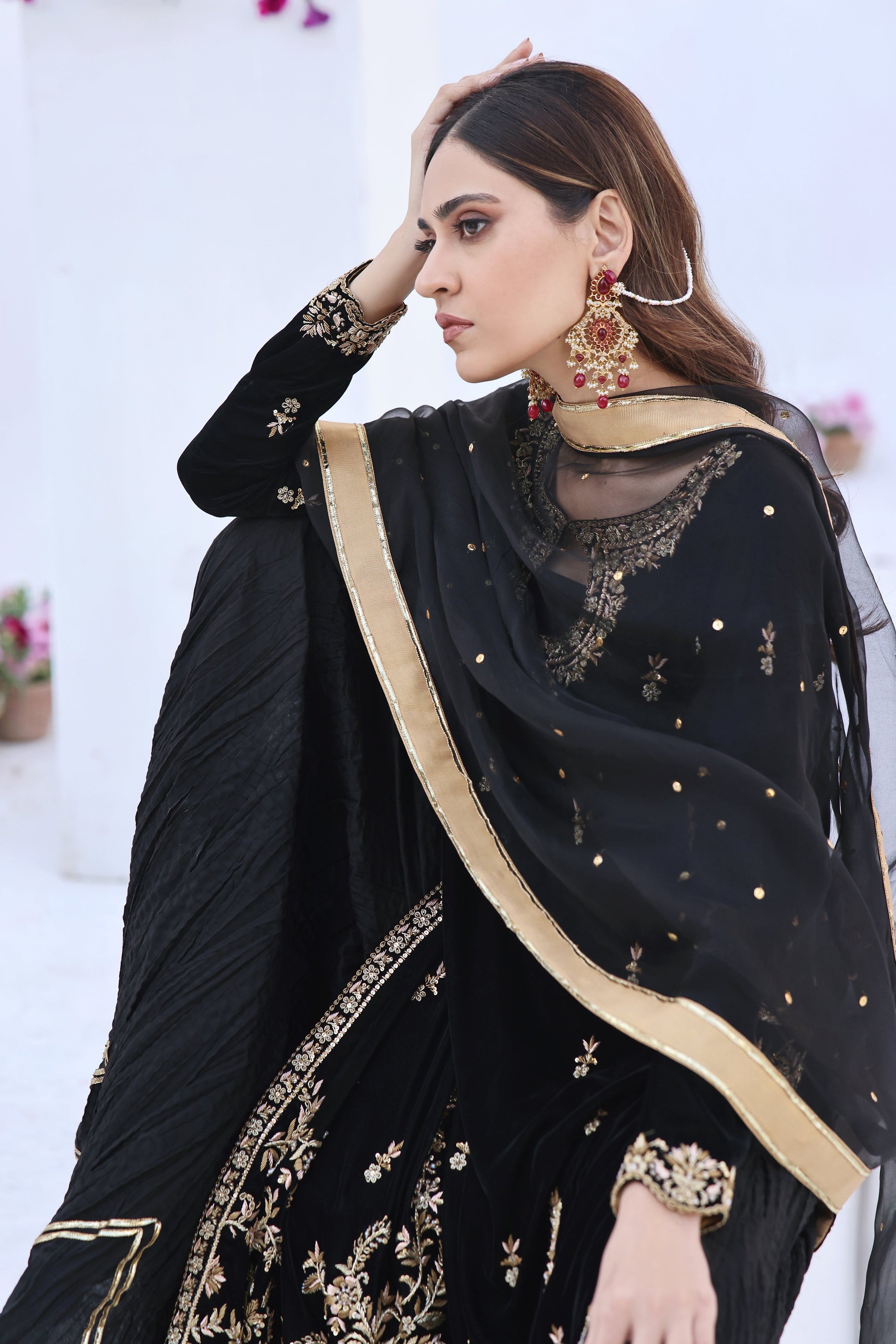 Mona Imran | Riona Velvet Affair | KOH-E-KALAAN by Mona Imran - Designer Dress - Type: Ladies Clothes - Available at Libayah - 100% Original