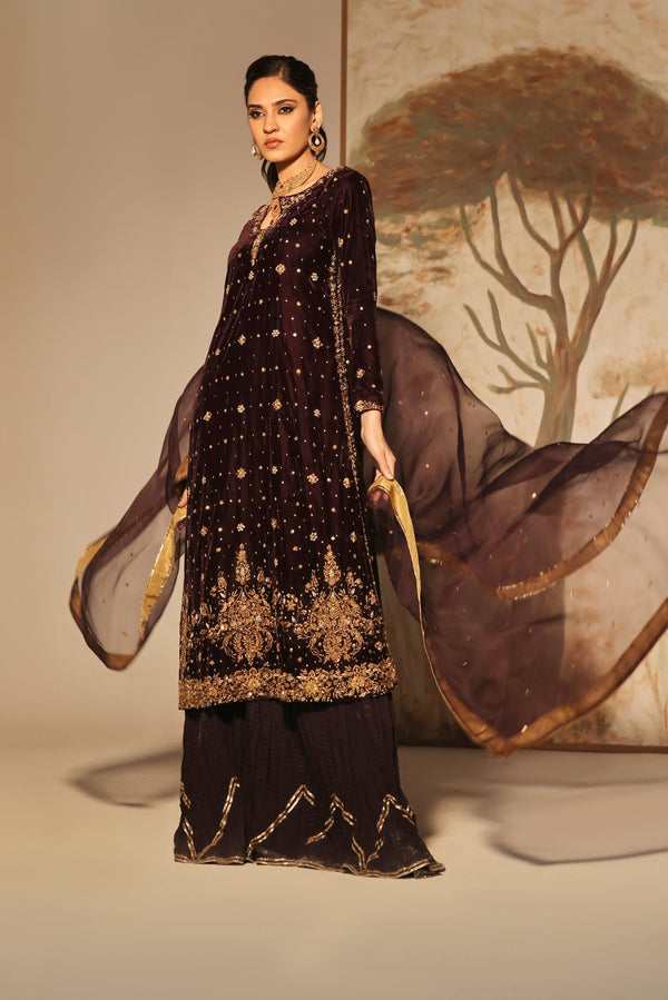 Mona Imran | Riona Velvet Affair | MUSHK by Mona Imran - Designer Dress - Type: Ladies Clothes - Available at Libayah - 100% Original