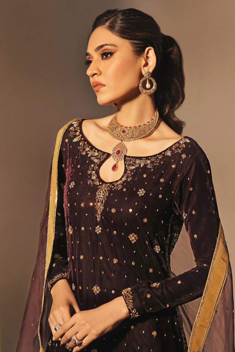 Mona Imran | Riona Velvet Affair | MUSHK by Mona Imran - Designer Dress - Type: Ladies Clothes - Available at Libayah - 100% Original