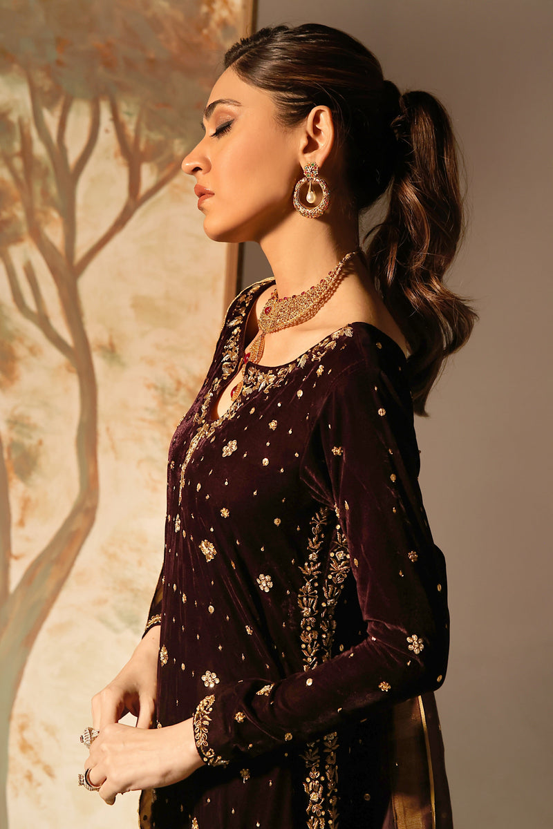 Mona Imran | Riona Velvet Affair | MUSHK by Mona Imran - Designer Dress - Type: Ladies Clothes - Available at Libayah - 100% Original