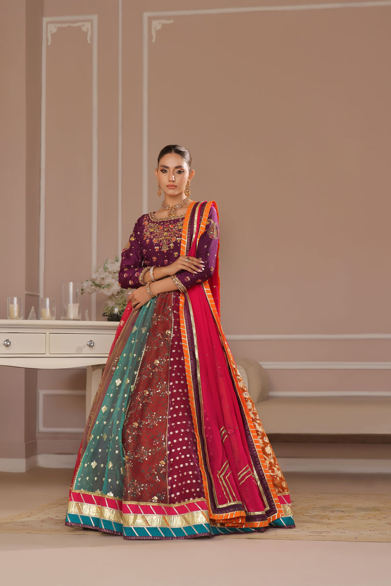 Wahaj M Khan | Banno Formals | MAHNOOR CHATAPATTI LEHNGA SET by Wahaj M Khan - Designer Dress - Type: Ladies Clothes - Available at Libayah - 100% Original