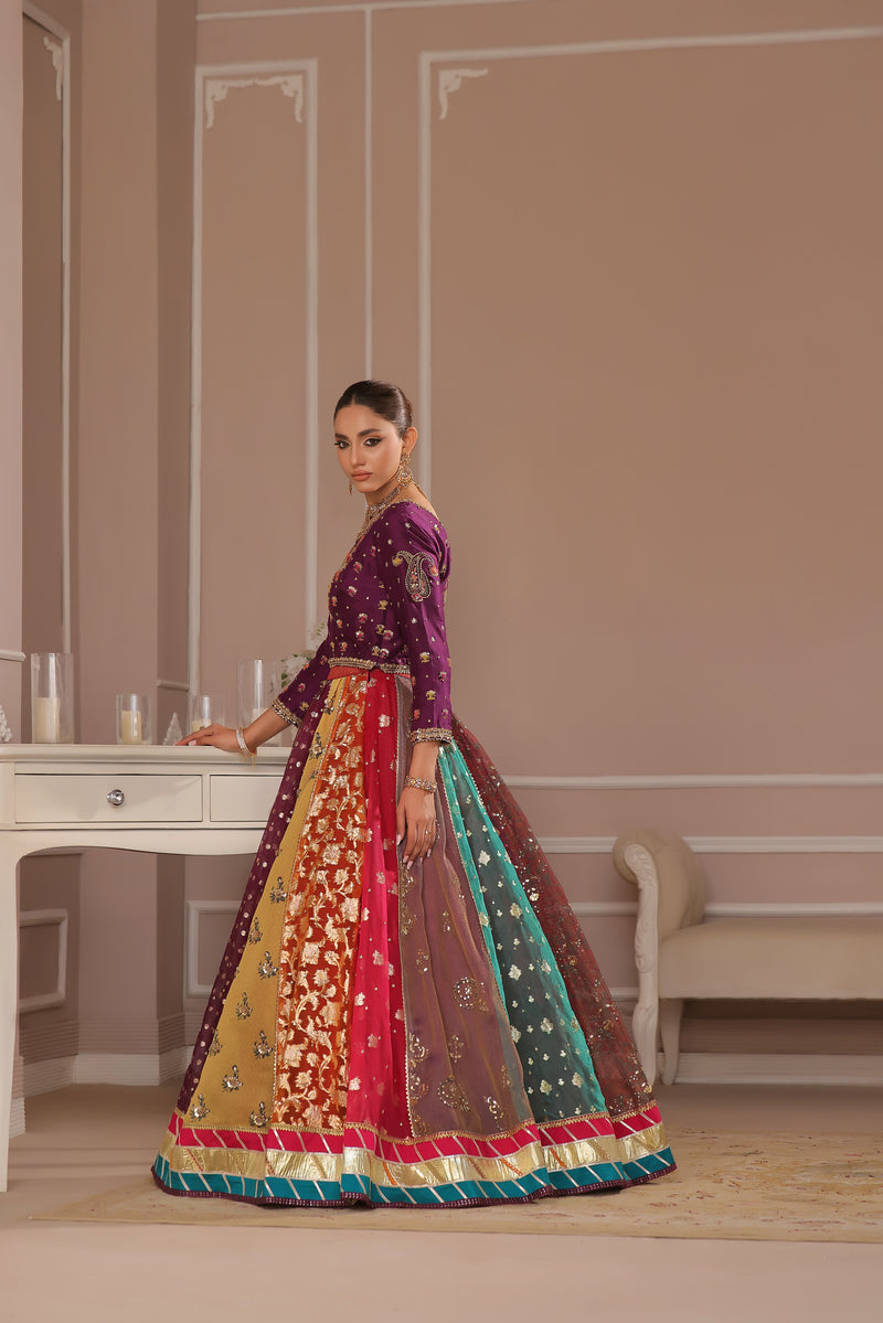 Wahaj M Khan | Banno Formals | MAHNOOR CHATAPATTI LEHNGA SET by Wahaj M Khan - Designer Dress - Type: Ladies Clothes - Available at Libayah - 100% Original