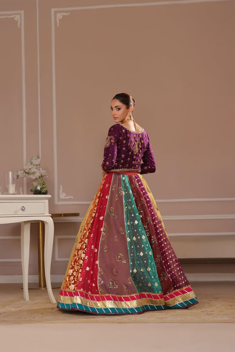 Wahaj M Khan | Banno Formals | MAHNOOR CHATAPATTI LEHNGA SET by Wahaj M Khan - Designer Dress - Type: Ladies Clothes - Available at Libayah - 100% Original