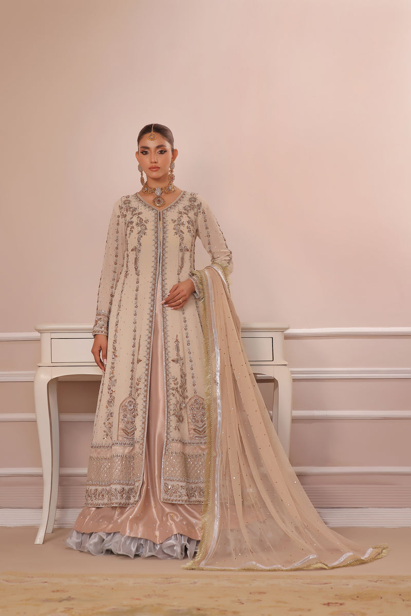 Wahaj M Khan | Banno Formals | IVORY CLASSIC NIKAH BANO2 JORA by Wahaj M Khan - Designer Dress - Type: Ladies Clothes - Available at Libayah - 100% Original